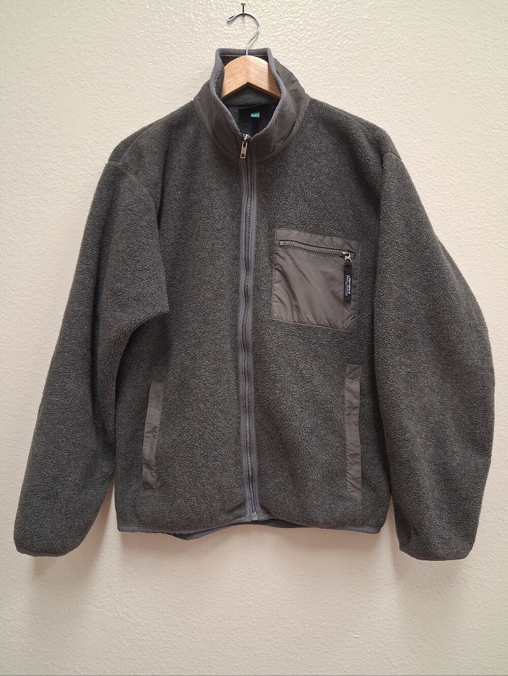 Patagonia Synchilla Full Zip Fleece Jacket Deep Pile 25021 USA Men's Medium 2001